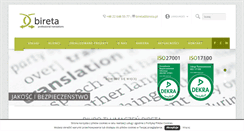 Desktop Screenshot of bireta.pl