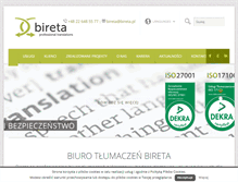 Tablet Screenshot of bireta.pl